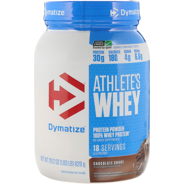 Dymatize Nutrition, Athlete’s Whey, Chocolate Shake, 1.83 lb (828 g) - The Supplement Shop