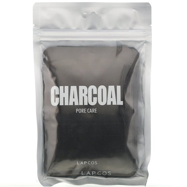 Lapcos, Daily Skin Mask Charcoal, Pore Care, 5 Sheets, 0.84 fl oz (25 ml) Each - The Supplement Shop