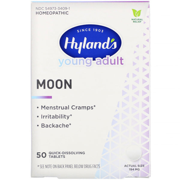 Hyland's, Young Adult, Moon, 194 mg, 50 Quick-Dissolving Tablets - The Supplement Shop