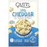 Quinn Popcorn, Microwave Popcorn, White Cheddar & Sea Salt, 2 Bags, 3.5 oz (100 g) Each - The Supplement Shop