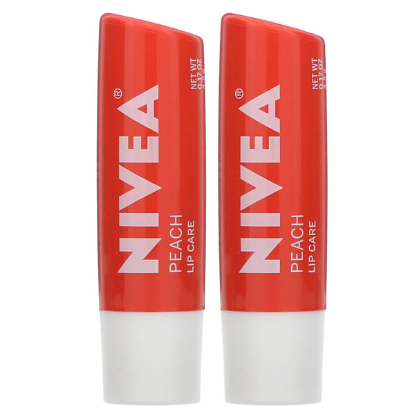 Nivea, Tinted Lip Care, Peach, 2 Pack, 0.17 oz (4.8 g) Each - The Supplement Shop