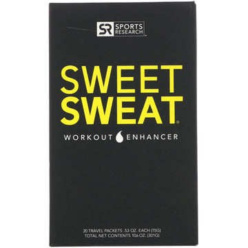 Sports Research, Sweet Sweat Workout Enhancer, 20 Travel Packets, 0.53 oz (15 g) Each