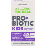 Nature's Plus, GI Natural Probiotic Kids, Delicious Mixed Berry Flavor, 7 Billion CFU, 30 Chewables - The Supplement Shop