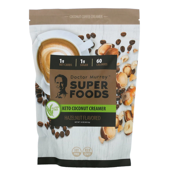 Dr. Murray's, Super Foods, Keto Coconut Creamer, Hazelnut, 16 oz (453.5 g) - The Supplement Shop