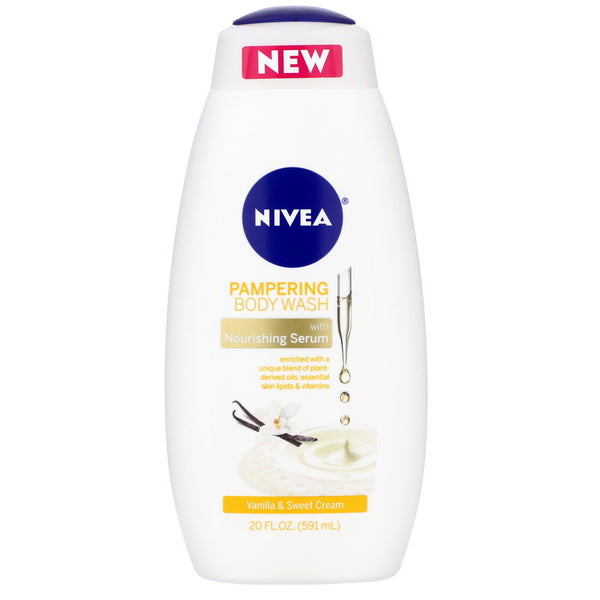 Nivea, Pampering Body Wash, Vanilla and Sweet Cream, 20 fl oz (591 ml) - The Supplement Shop
