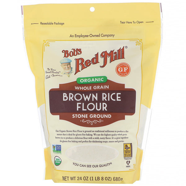 Bob's Red Mill, Organic Brown Rice Flour, Whole Grain, 24 oz (680 g) - The Supplement Shop