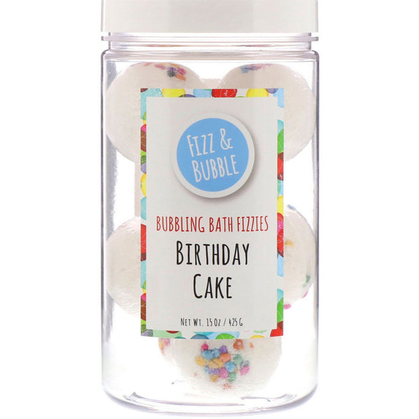 Fizz & Bubble, Bubbling Bath Fizzies, Birthday Cake, 15 oz (425 g) - The Supplement Shop