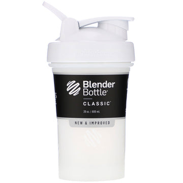 Blender Bottle, Classic With Loop, White, 20 oz