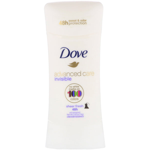 Dove, Advanced Care, Invisible, Anti-Perspirant Deodorant, Sheer Fresh, 2.6 oz (74 g) - The Supplement Shop