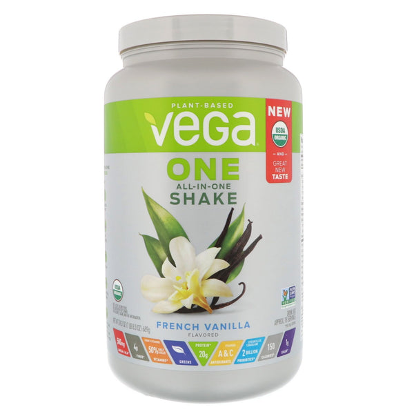 Vega, One, All-in-One Shake, French Vanilla, 1.51 lbs (689 g) - The Supplement Shop