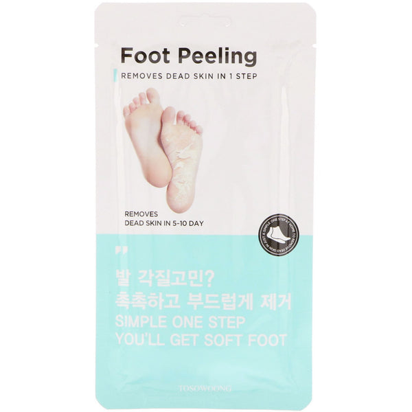 Tosowoong, Foot Peeling, Size Regular, 2 Pieces, 20 g Each - The Supplement Shop