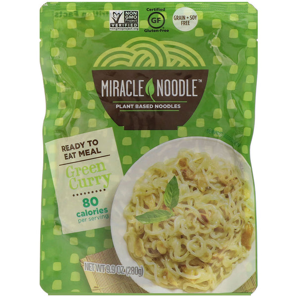 Miracle Noodle, Ready-to-Eat Meal, Green Curry, 9.9 oz (280 g) - The Supplement Shop