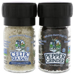 Celtic Sea Salt, Mini Mixed Grinder Set, Light Grey Celtic Salt & Pepper Grinder, 2.9 oz (82 g) - The Supplement Shop