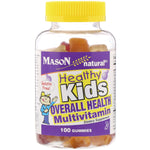 Mason Natural, Healthy Kids, Overall Health Multivitamin, 100 Gummies - The Supplement Shop