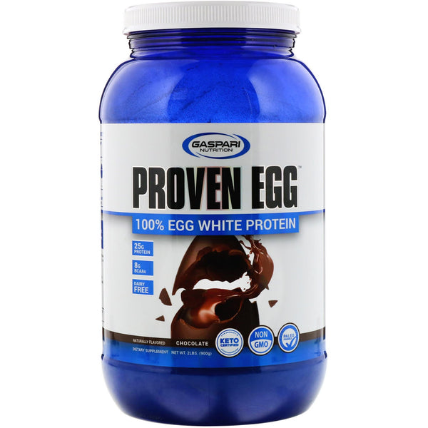 Gaspari Nutrition, Proven Egg, 100% Egg White Protein, Chocolate, 2 lb (900 g) - The Supplement Shop