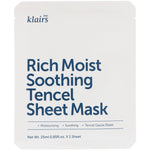 Dear, Klairs, Rich Moist Soothing Tencel Sheet Mask, 1 Sheet, 0.85 fl oz (25 ml) - The Supplement Shop