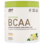 MusclePharm, Natural BCAA, Lemonade, 0.56 lbs (255 g) - The Supplement Shop
