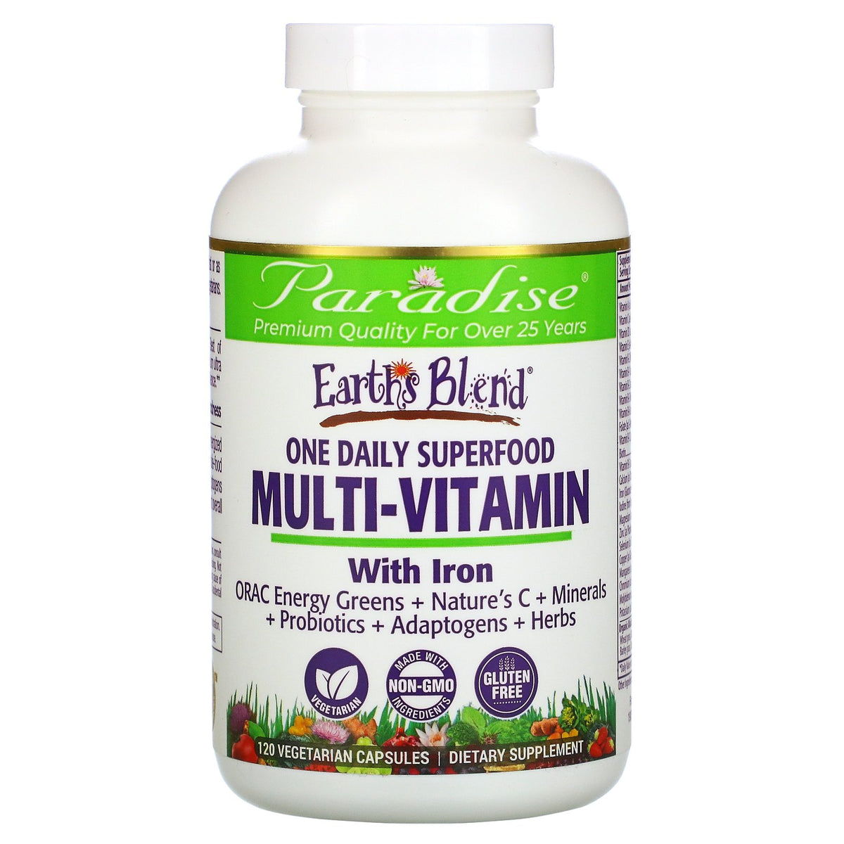 Paradise Herbs, Earth's Blend, One Daily Superfood MultiVitamin with