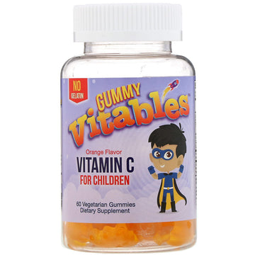 Vitables, Gummy Vitamin C for Children, Orange Flavor, 60 Vegetarian Gummies
