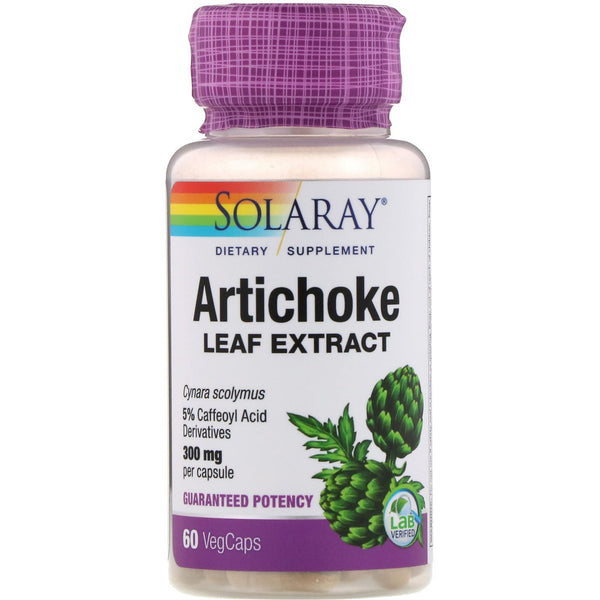 Solaray, Artichoke Leaf Extract, 300 mg, 60 Vegcaps - The Supplement Shop