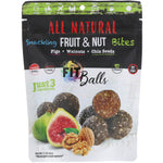 Nature's Wild Organic, All Natural, Snacking Fruit & Nut Bites, Fit Balls, Figs + Walnuts + Chia Seeds, 5.1 oz (144 g) - The Supplement Shop