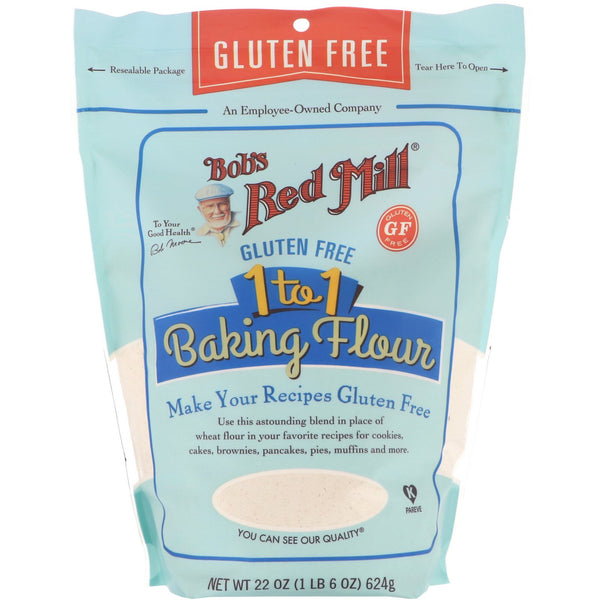Bob's Red Mill, 1 to 1 Baking Flour, Gluten Free, 22 oz (624 g) - The Supplement Shop