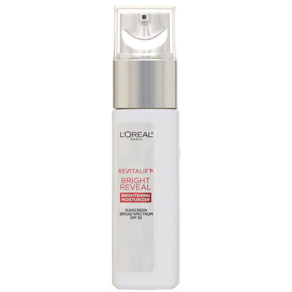 L'Oreal, Revitalift Bright Reveal, Brightening Day Moisturizer, SPF 30, 1 fl oz (30 ml) - The Supplement Shop