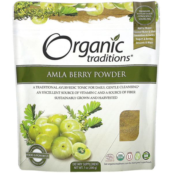 Organic Traditions, Amla Berry Powder, 7 oz (200 g) - The Supplement Shop