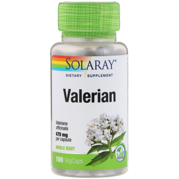 Solaray, Valerian, 470 mg, 100 VegCaps - The Supplement Shop