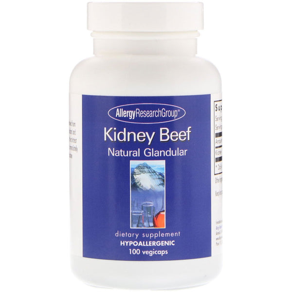 Allergy Research Group, Kidney Beef, Natural Glandular, 100 Vegicaps - The Supplement Shop