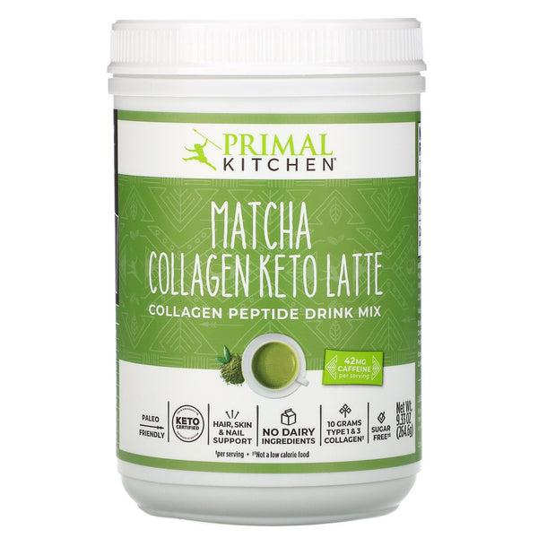 Primal Kitchen, Collagen Keto Latte, Matcha, 9.33 oz (264.6 g) - The Supplement Shop