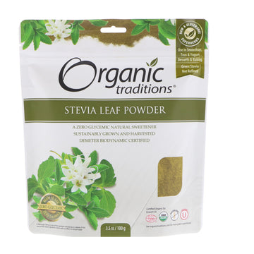 Organic Traditions, Stevia Leaf Powder, 3.5 oz (100 g)