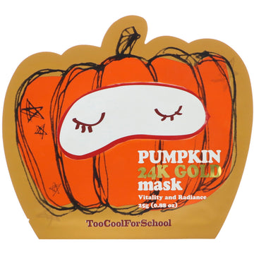 Too Cool for School, Pumpkin 24K Gold Mask, 1 Sheet, 0.88 oz (25 g)