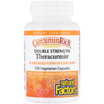 Natural Factors, CurcuminRich, Double Strength Theracurmin, 120 Vegetarian Capsules - The Supplement Shop