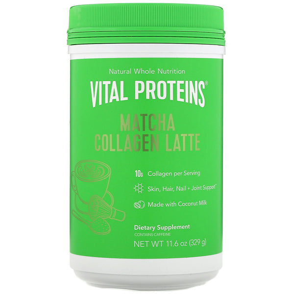 Vital Proteins, Matcha Collagen Latte, Unflavored, 11.6 oz (329 g) - The Supplement Shop