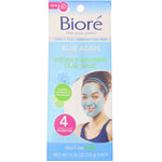 Biore, Instant Warming Clay Mask, Blue Agave + Baking Soda, 4 Single Use Packs, 0.25 oz (7.0 g) Each - The Supplement Shop