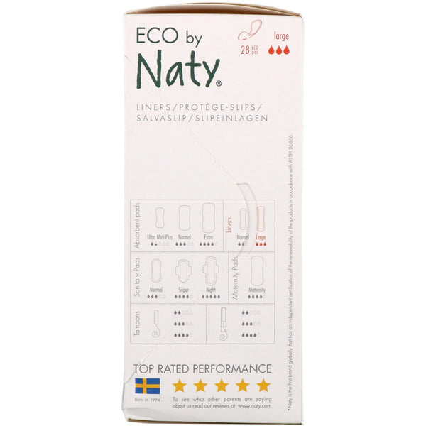 Naty, Panty Liners, Large, 28 Eco Pieces - The Supplement Shop