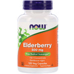 Now Foods, Elderberry, 500 mg, 120 Veg Capsules - The Supplement Shop