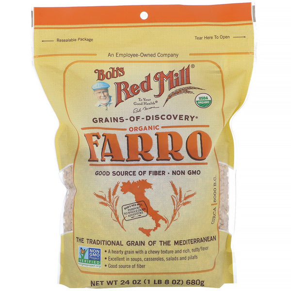 Bob's Red Mill, Organic Farro, 24 oz (680 g) - The Supplement Shop