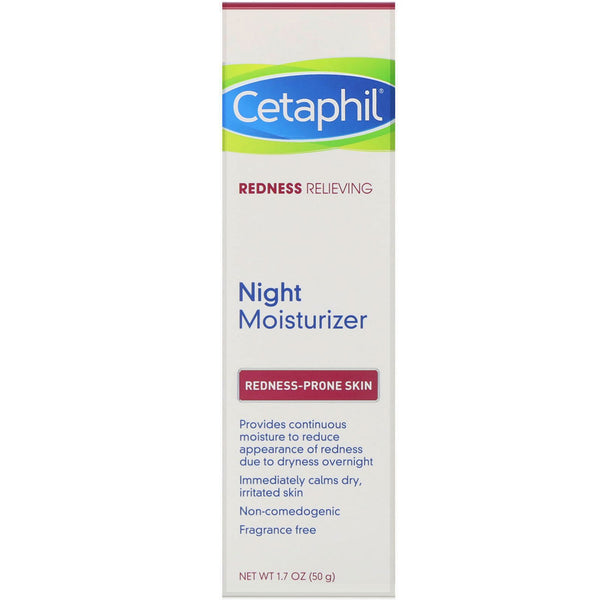 Cetaphil, Redness Relieving, Night Moisturizer, 1.7 oz (50 g) - The Supplement Shop