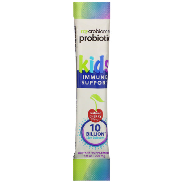 Solaray, Mycrobiome Probiotic, Kids Immune Support, Natural Cherry Flavor, 10 Billion Live Cultures, 20 Stick Packs - The Supplement Shop