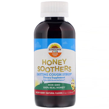 Sundown Naturals Kids, Honey Soothers, Daytime Cough Syrup, Buzzin' Berry, 4 oz (118 ml)