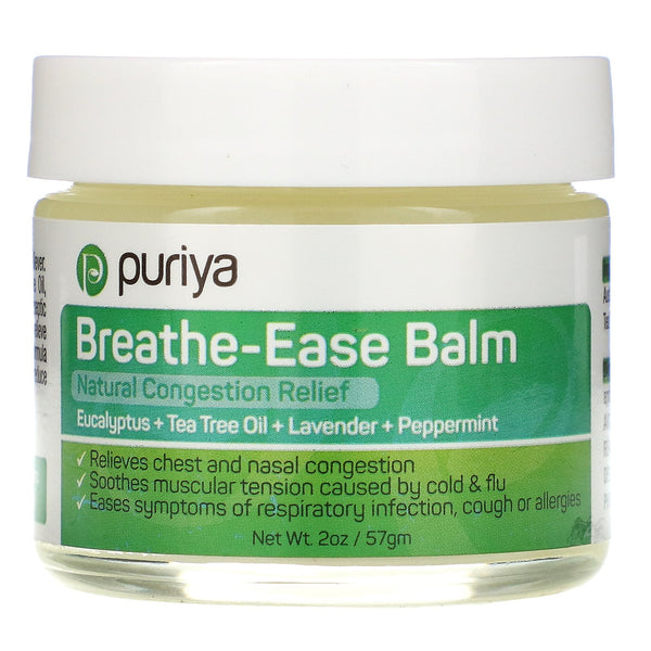 Puriya, Breathe-Ease Balm, 2 oz (57 gm) - The Supplement Shop