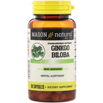 Mason Natural, Ginkgo Biloba, 60 Capsules - The Supplement Shop
