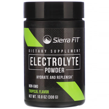 Sierra Fit, Electrolyte Powder, 0 Calories, Tropical, 10.8 oz (308 g)