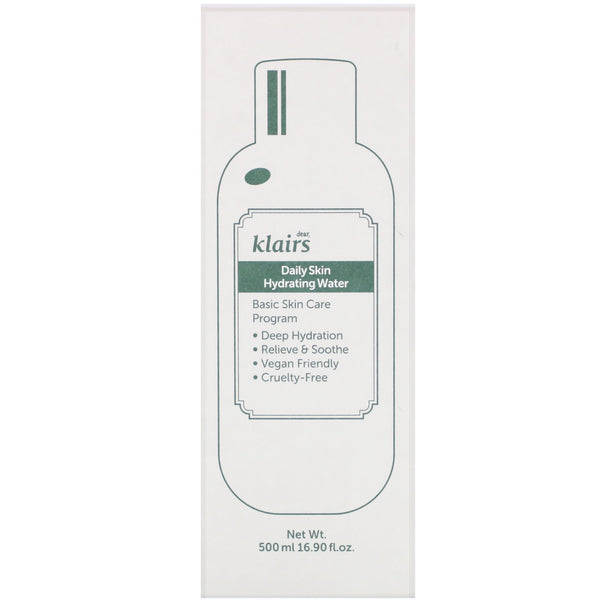 Dear, Klairs, Daily Skin Hydrating Water, 16.90 fl oz (500 ml) - The Supplement Shop