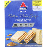 Atkins, Protein Wafer Crisps, Peanut Butter, 5 Bars, 1.27 oz (36 g) Each - The Supplement Shop