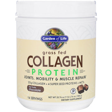 Garden of Life, Grass Fed Collagen Protein, Chocolate, 20.74 oz (588 g)