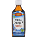 Carlson Labs, MCT & Omega-3, Natural Lemon Lime, 6.7 fl oz (200 ml) - The Supplement Shop