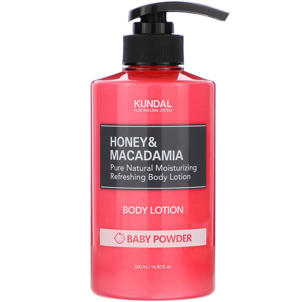 Kundal, Honey & Macadamia, Body Lotion, Baby Powder, 16.90 fl oz (500 ml) - The Supplement Shop